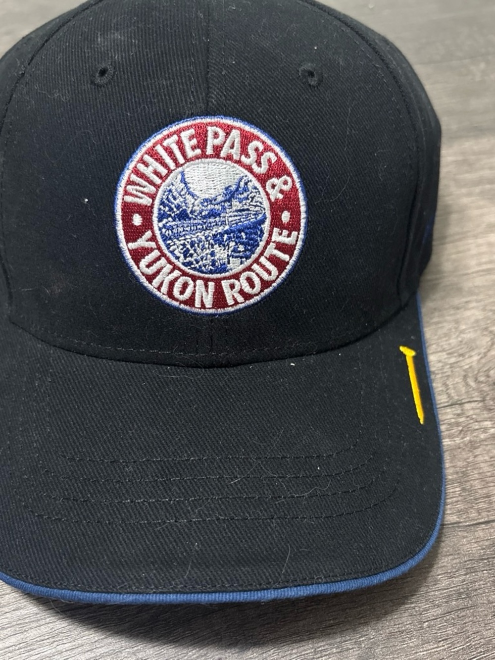 Embroidered White Pass and Yukon Route Black Baseball Cap
